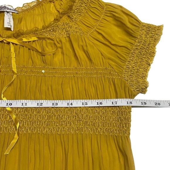 Superline Marigold Semi Sheer Sequin Top L0399 - Picture 5 of 8